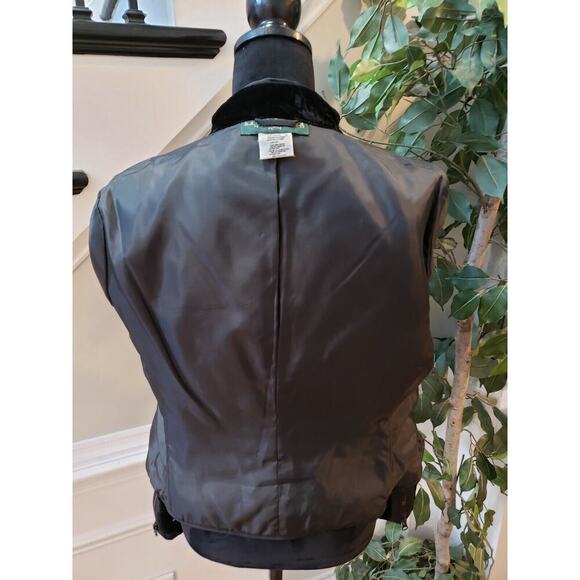 Harve Benard Womens Black Velvet Floral Embroidered Sequin Zip Blazer Jacket 10P - Picture 12 of 14